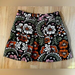 H&M floral high waisted skirt